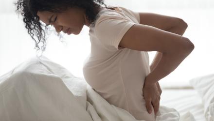 Experiencing back pain on waking